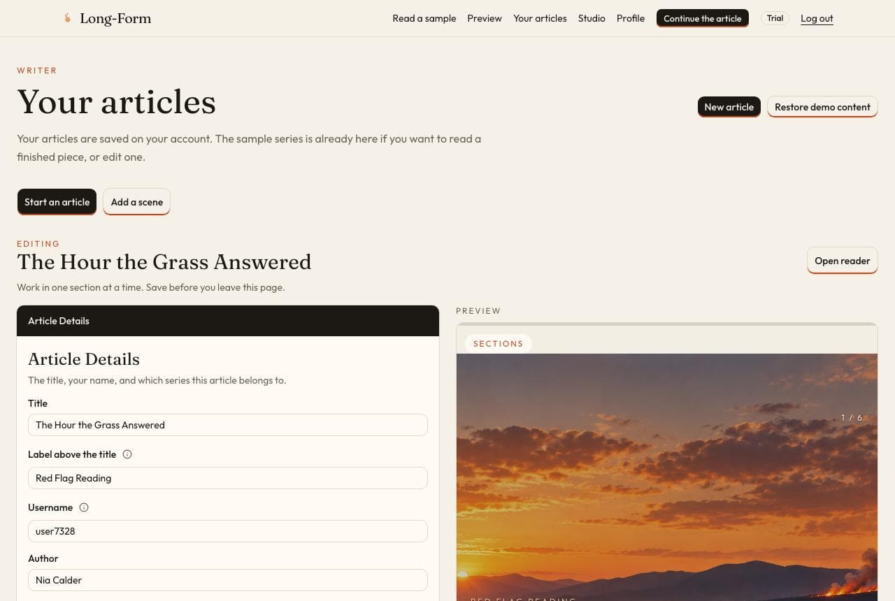 Your articles